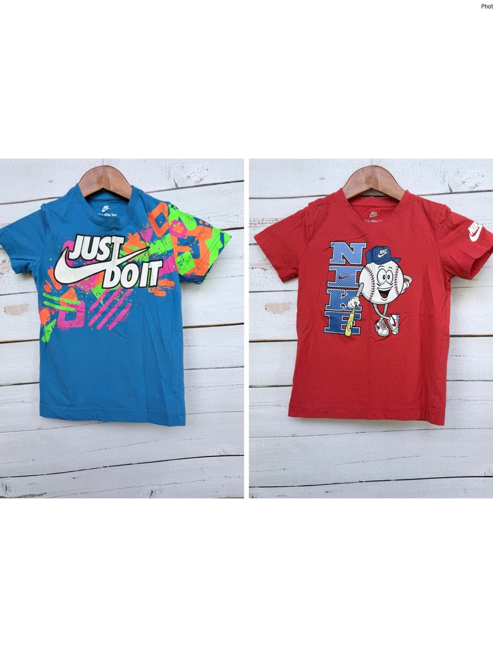 Nike Blue & Red Graphic Kids Short-Sleeve Tees 2-Pack
